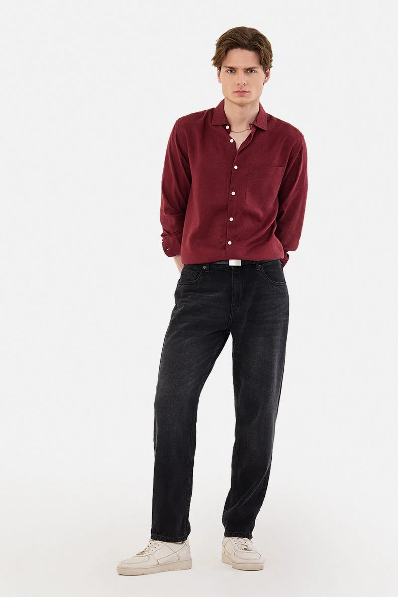 SNITCH Linen Blend Regular Fit Shirt